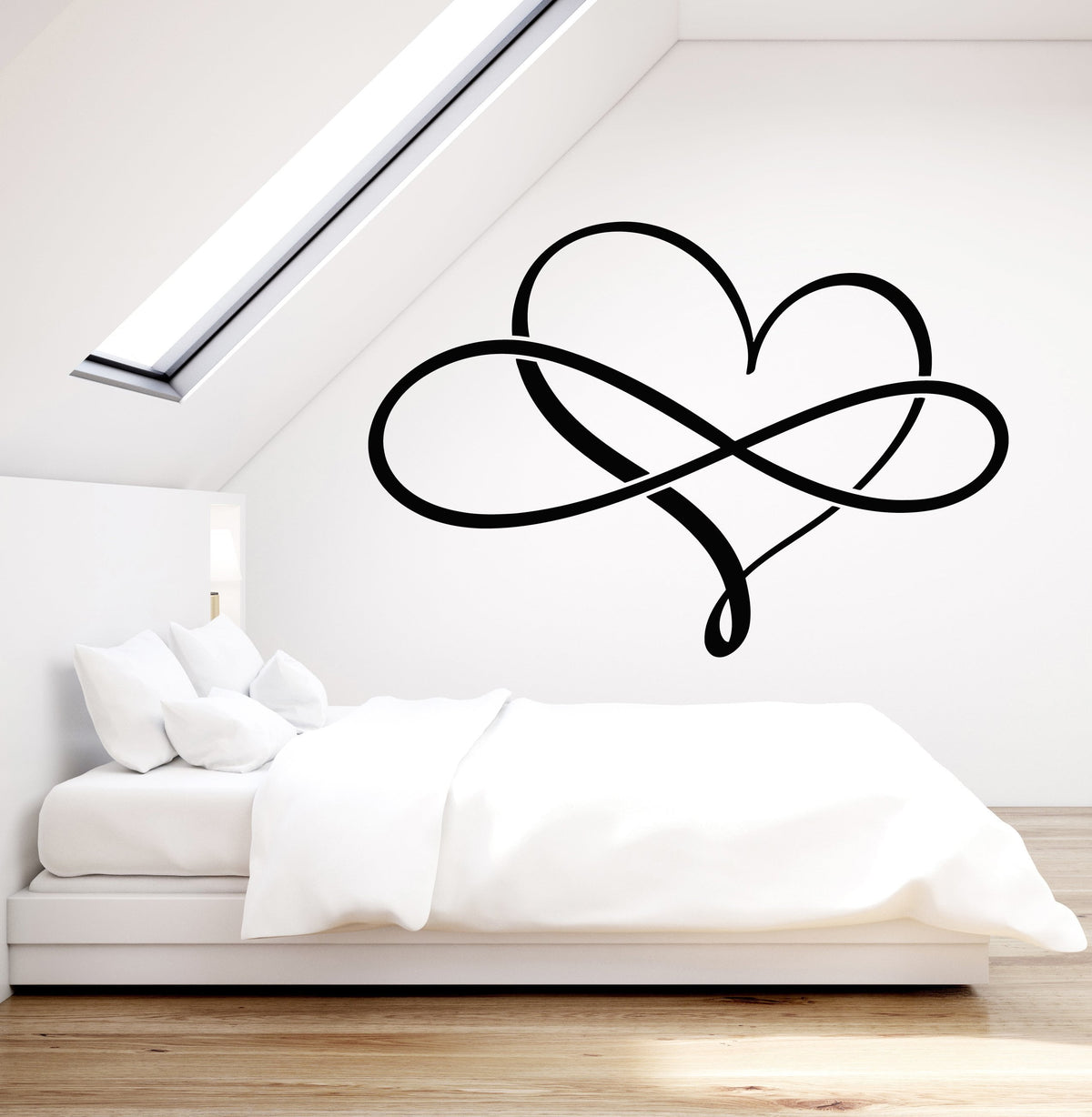 Vinyl Wall Decal Love Forever Heart Symbol Of Infinity Stickers (2960i ...