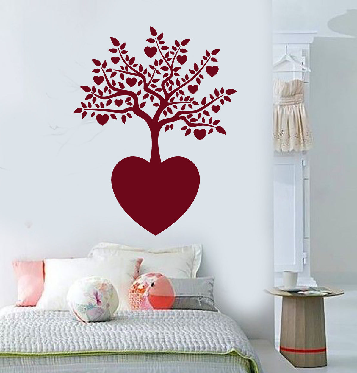 Vinyl Wall Decal Love Romance Heart Abstract Symbol Tree Stickers (233 ...