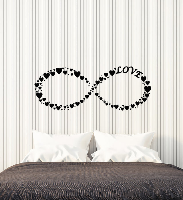 Vinyl Wall Decal Infinity Symbol Love Romance Hearts Ornament Stickers (3902ig)