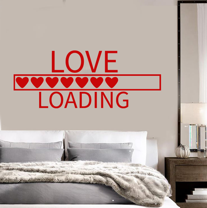 Vinyl Wall Decal Love Download Loading Romance Bedroom Decor Stickers Unique Gift (1470ig)