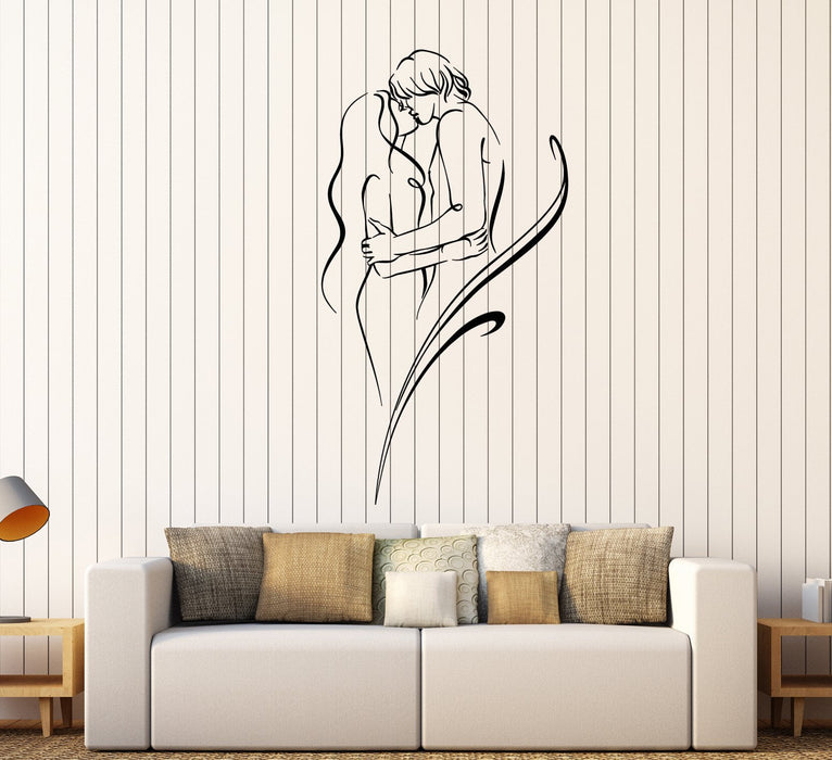 Vinyl Wall Decal Naked Man And Woman Love Sex Romance Stickers Unique Gift (1849ig)