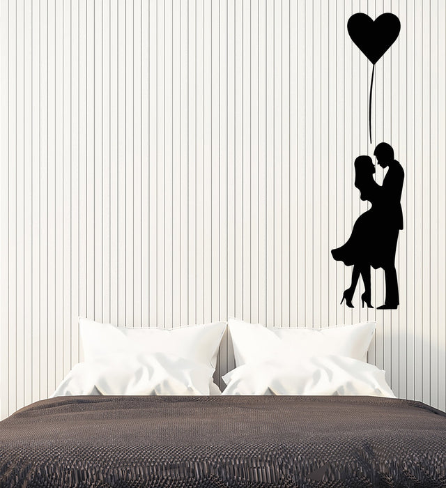 Vinyl Wall Decal Heart Balloon Love Man And Woman Stickers (2940ig)