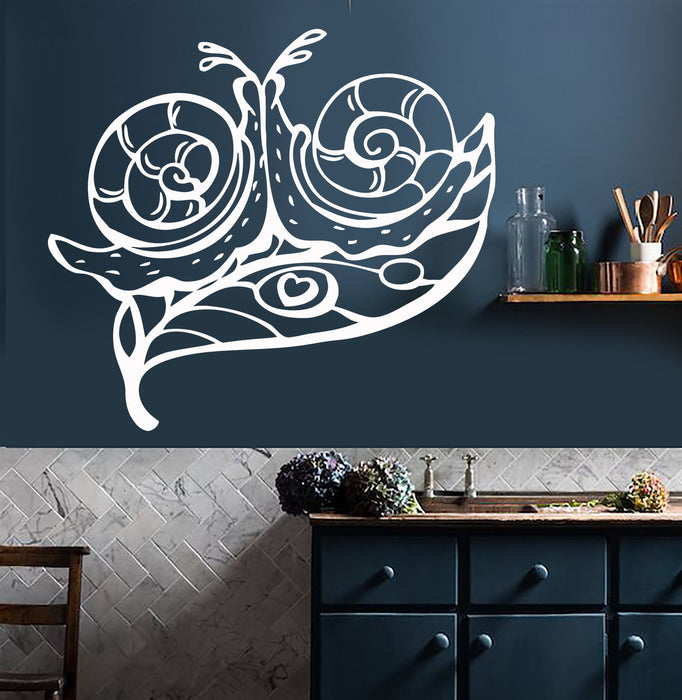 Vinyl Wall Decal Snails Heart Love Home Room Decor Stickers Unique Gift (350ig)