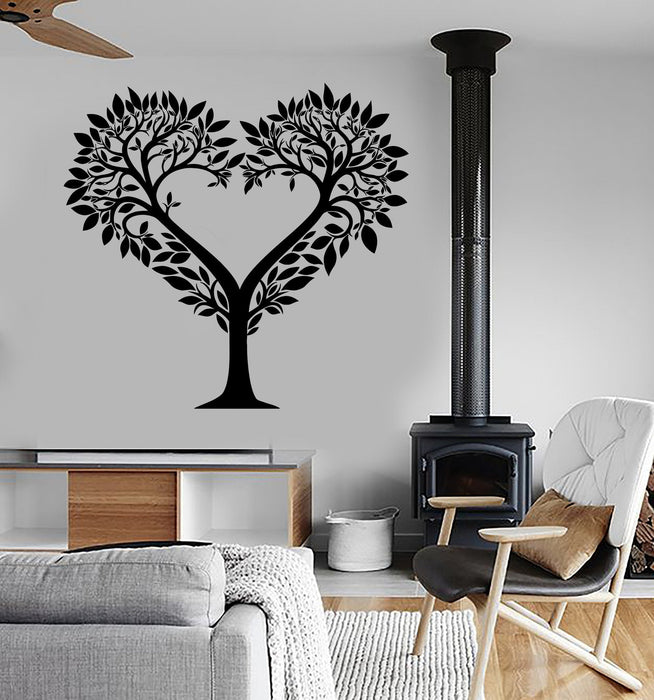 Vinyl Wall Decal Tree Heart Love Romantic Room Decor Stickers Unique Gift (ig4063)