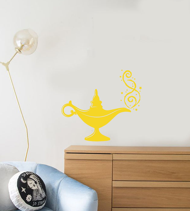 Vinyl Wall Decal Jinn Magic Lamp Fairy Tale Cartoon For Kids Stickers (3780ig)