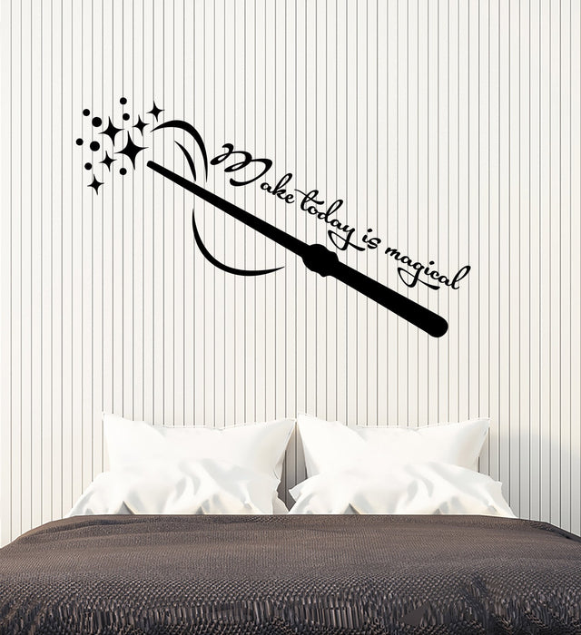 Autocollant mural en vinyle Make Today Is Magical Motivation Quote Magic Wand Stickers (3013ig)