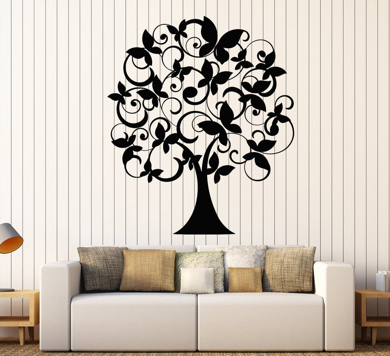 Vinyl Wall Decal Cartoon Magic Butterfly Tree Nature Nursery Room Decor Stickers Unique Gift (1942ig)