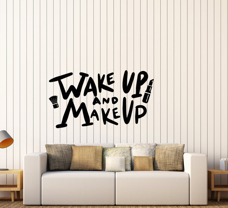 Vinyl Wall Decal Beauty Salon Makeup Artist Quote Words Stickers (3645ig)