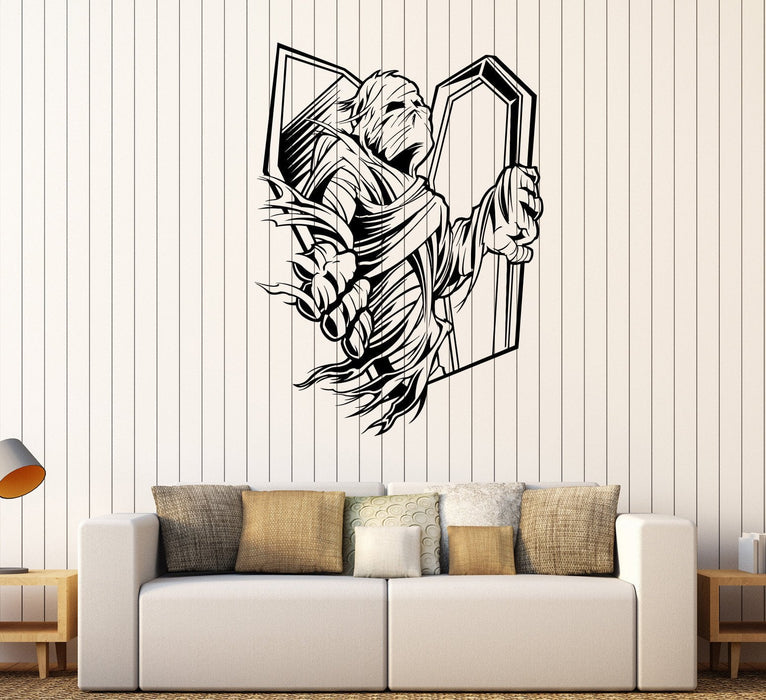 Vinyl Wall Decal Mummy Zombie Horror Coffin Stickers Mural Unique Gift (341ig)