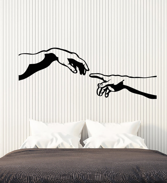 Autocollant mural en vinyle Création d'Adam Fresco Mains Peintre Artiste Décoration de chambre Autocollants (2893ig)
