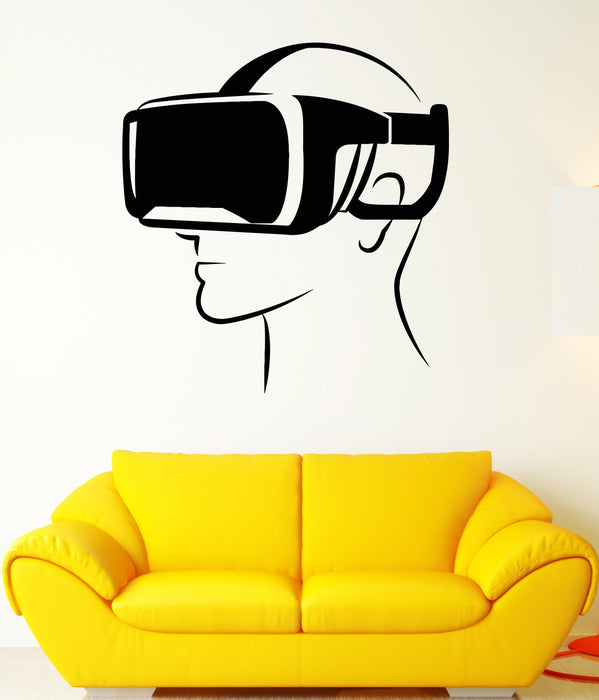 Vinyl Wall Decal Virtual Reality Head-Mounted Display Stickers Unique Gift (1937ig)