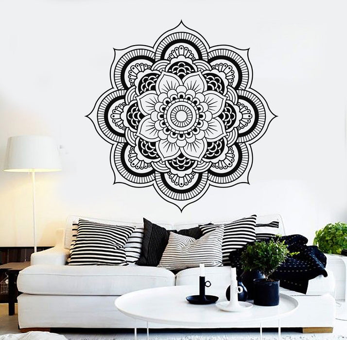 Lotus Flower Mandala Vinyl Wall Decal Décor Pattern Sticker Mural Unique Gift (119ig)
