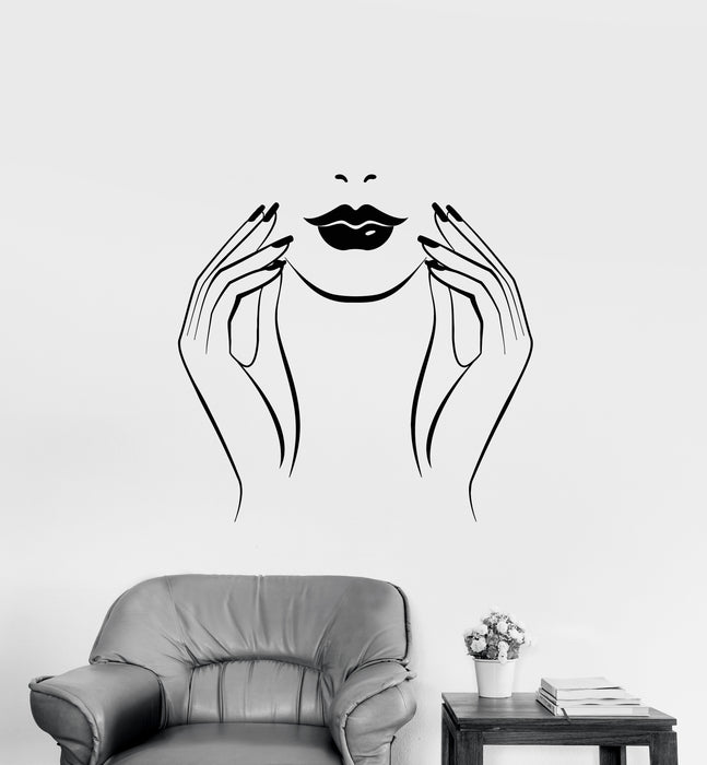 Vinyl Wall Decal Manicure Nails Studio Beauty Salon Stickers (3654ig)