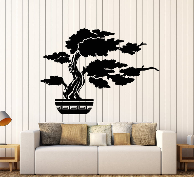 Vinyl Wall Decal Bonsai Tree Nature Japanese Asian Style Stickers Unique Gift (1599ig)
