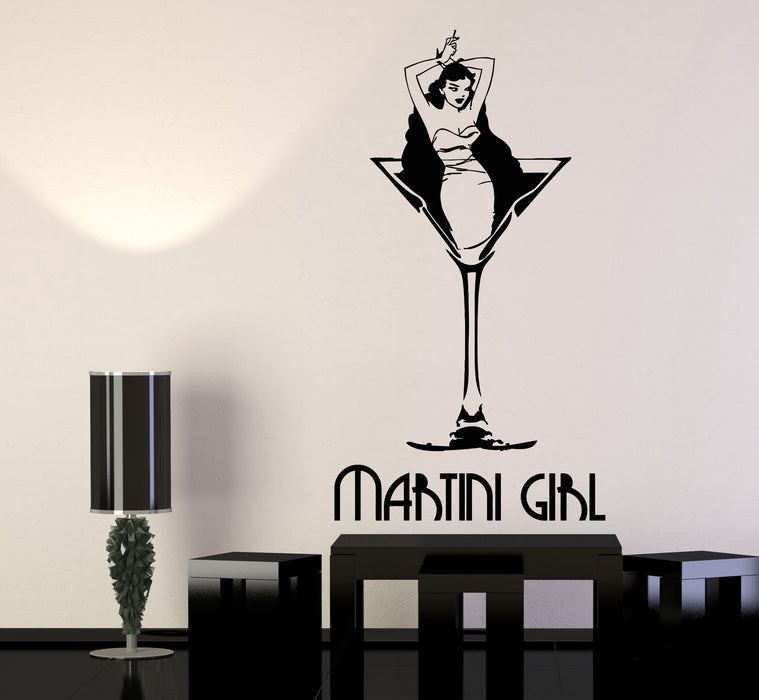 Vinyl Wall Decal Girl In Glass Stripper Striptease Show Club
