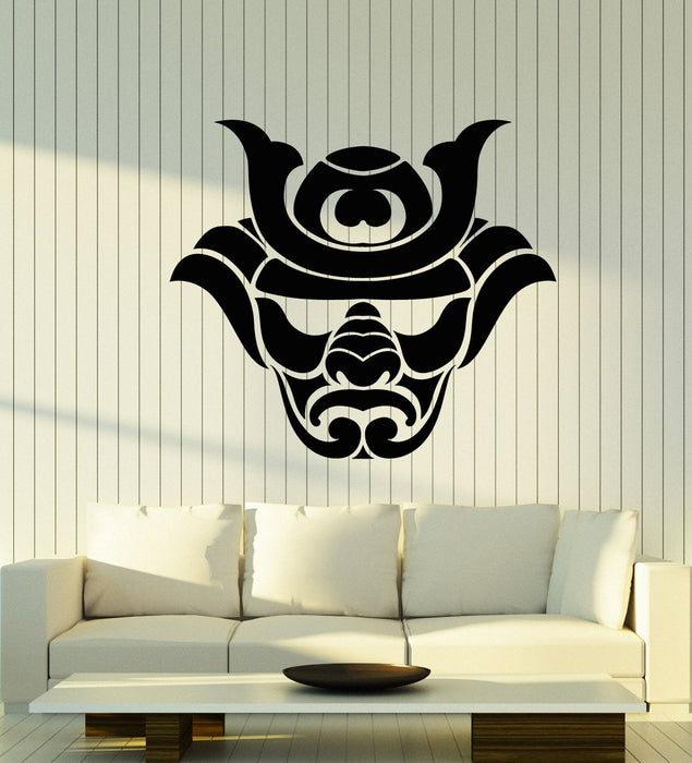 Vinyl Wall Decal Asian Style Japanese Samurai Mask Stickers (2699ig)