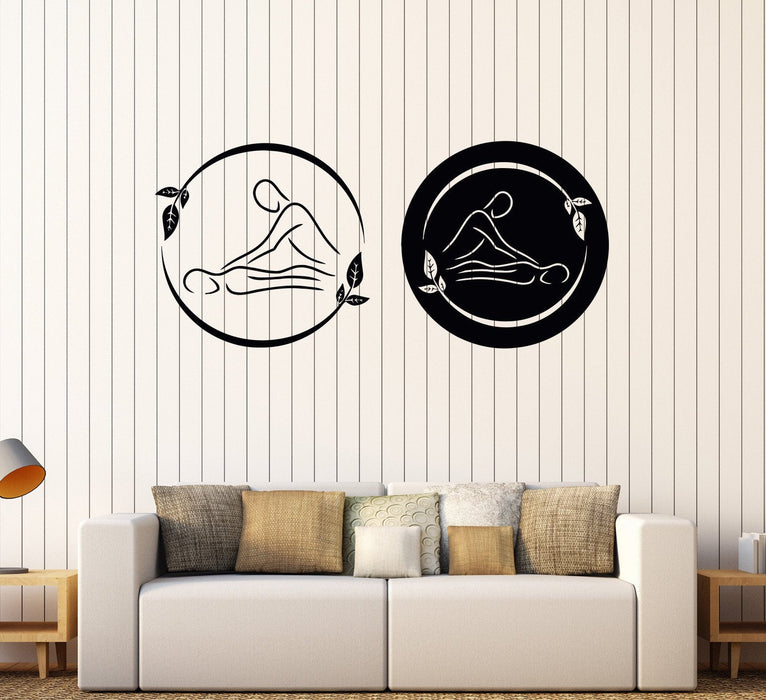 Vinyl Wall Decal Spa Massage Therapy Beauty Logo Relax Stickers Unique Gift (192ig)