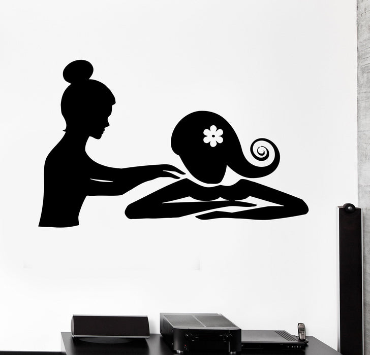 Vinyl Wall Decal Spa Massage Therapy Relax Beauty Woman Stickers Unique Gift (406ig)