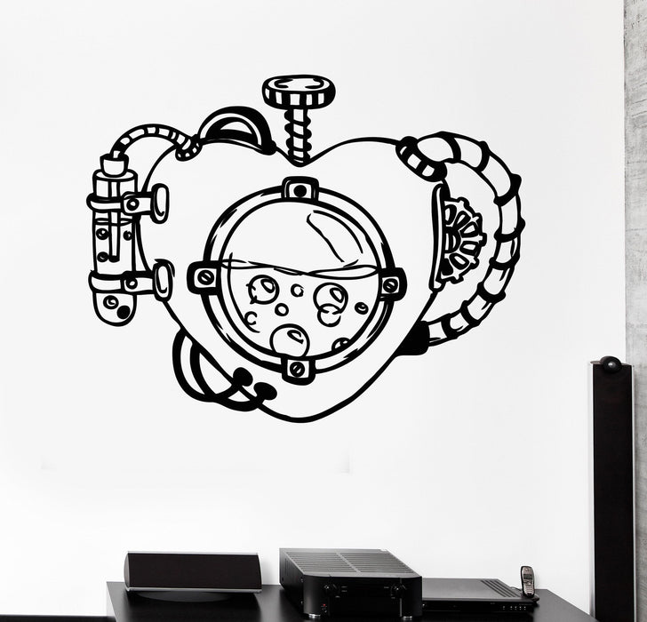 Vinyl Wall Decal Mechanical Heart Steampunk Art Stickers Mural Unique Gift (517ig)
