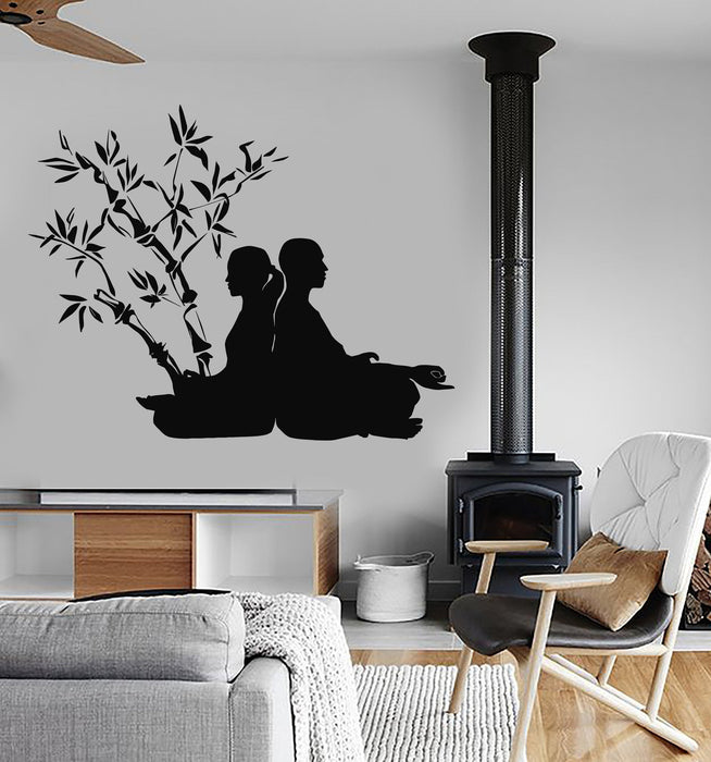Vinyl Wall Decal Zen Meditation Yoga Poses Buddhism Stickers Unique Gift (ig3805)