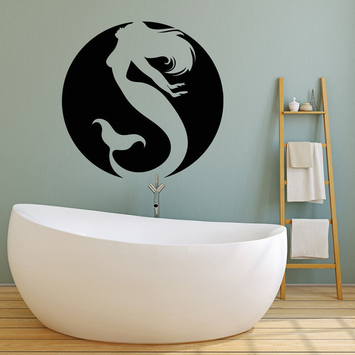 Vinyl Wall Decal Bubble Beautiful Naked Mermaid Sea Style Stickers (2358ig)
