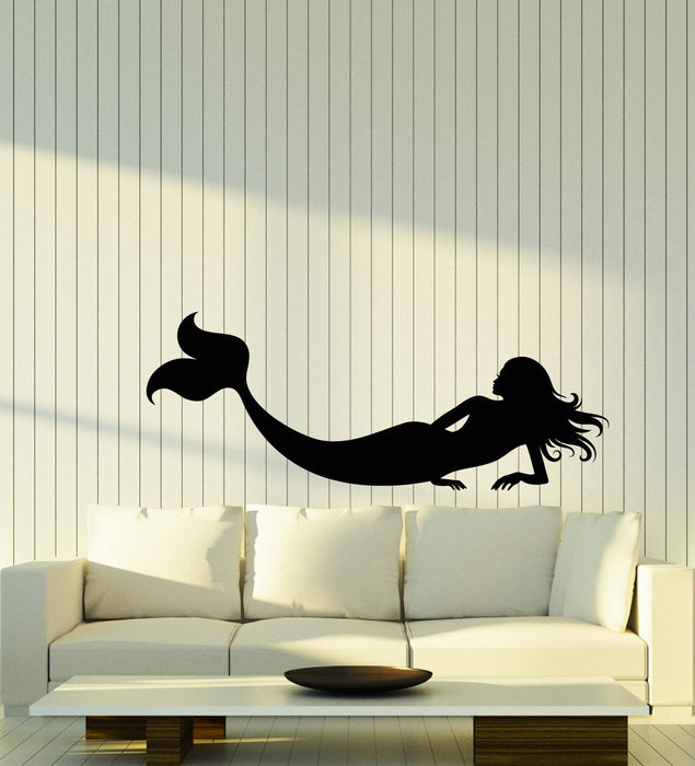 Vinyl Wall Decal Silhouette Naked Mermaid Fantastic Beast Stickers (2818ig)