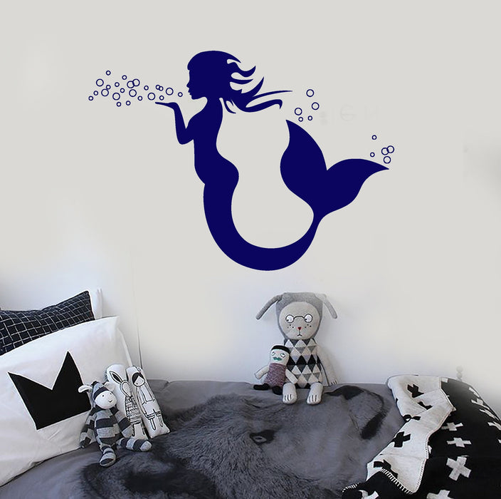 Vinyl Wall Decal Mermaid Marine Decor Nursery Kids Room Stickers Unique Gift (ig3872)