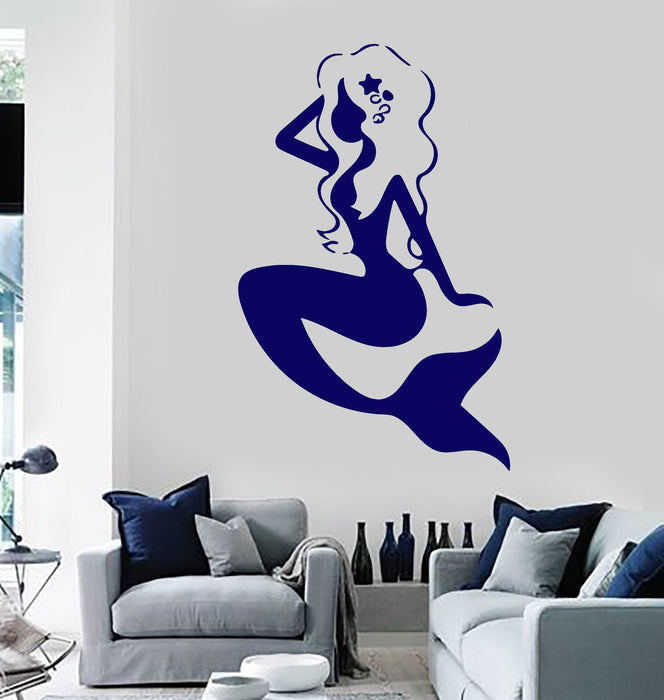 Vinyl Wall Decal Mermaid Fantasy Art Girl Room Stickers Unique Gift (ig3915)