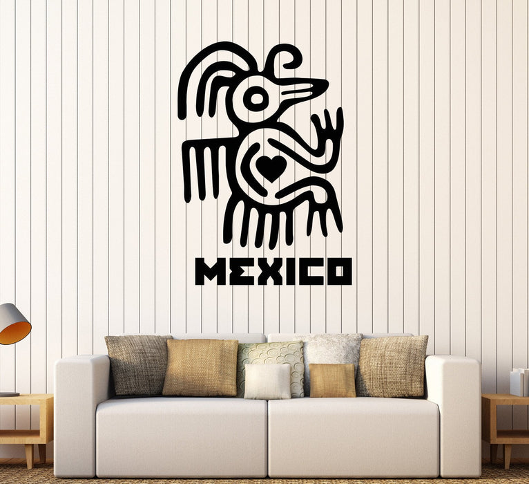 Vinyl Wall Decal Mexico Latin America Maya Aztec Ancient Figure Stickers Unique Gift (128ig)
