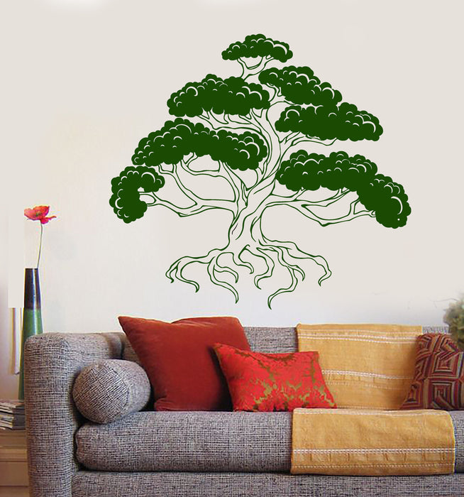 Vinyl Wall Decal Bonsai Japanese Art Tree Asian Style Stickers Unique Gift (1364ig)