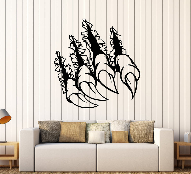 Vinyl Wall Decal Monster's Hand Claws Predator Animal Stickers (2452ig)