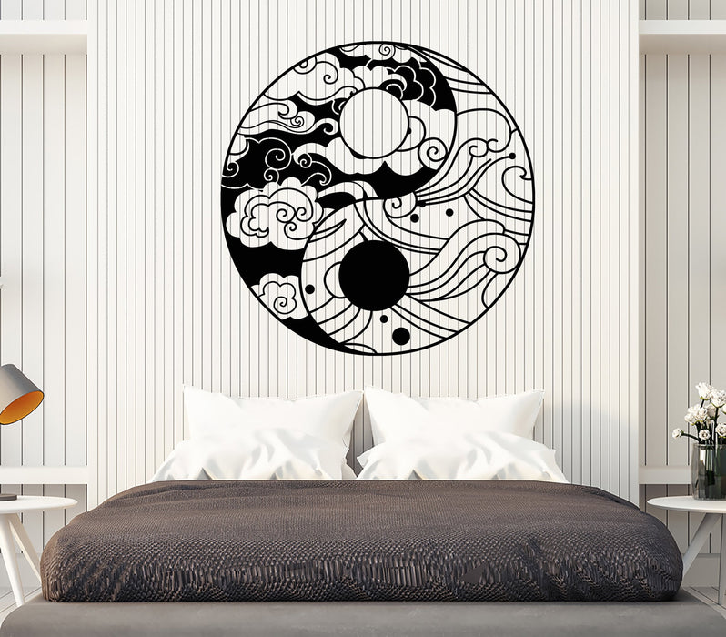 Vinyl Wall Decal Ornament Moon Sun Day Night Bedroom Decor Stickers (2303ig)