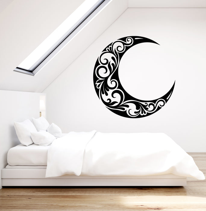 Vinyl Wall Decal Crescent Moon Ornament Night Bedroom Decoration Stickers (3336ig)