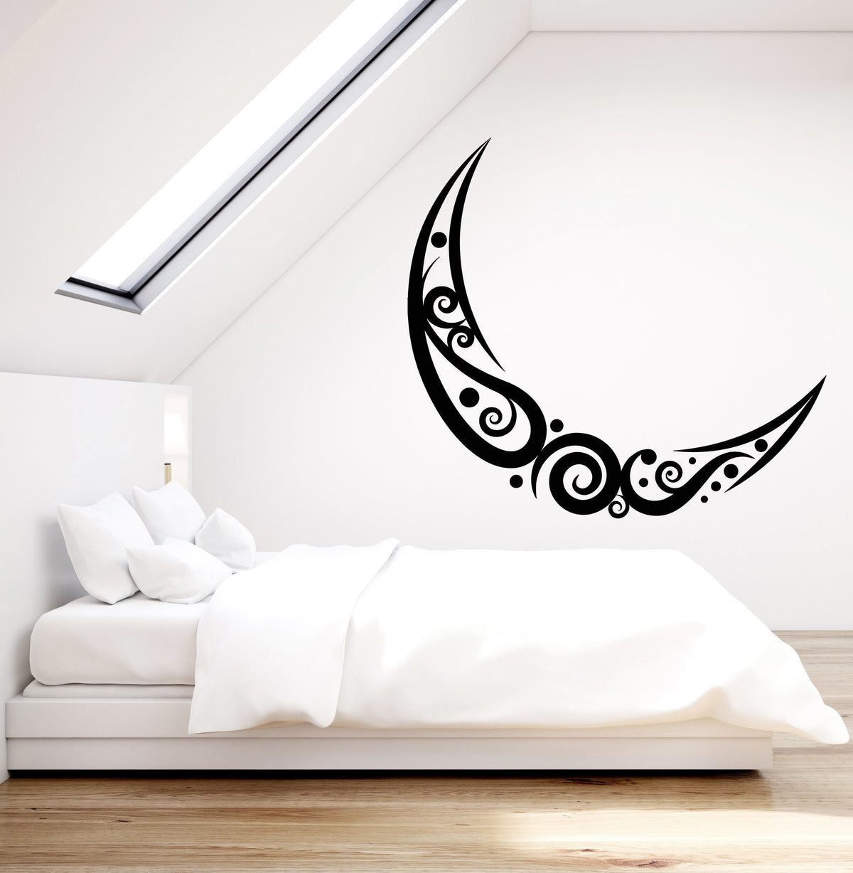 Vinyl Wall Decal Abstract Moon Ornament Room Decoration Stickers (2254 ...