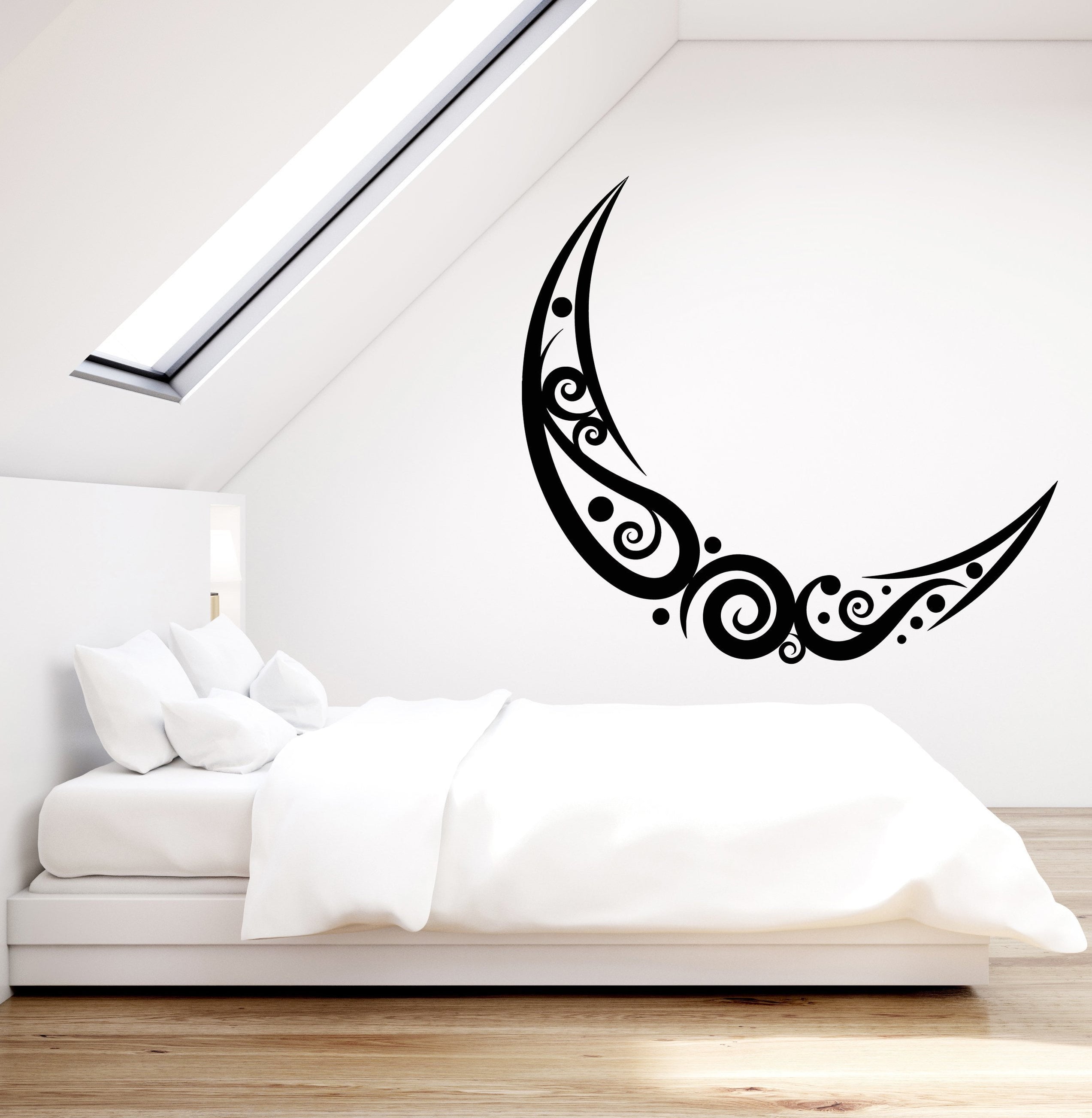 Vinyl Wall Decal Abstract Moon Ornament Room Decoration Stickers (2254 ...