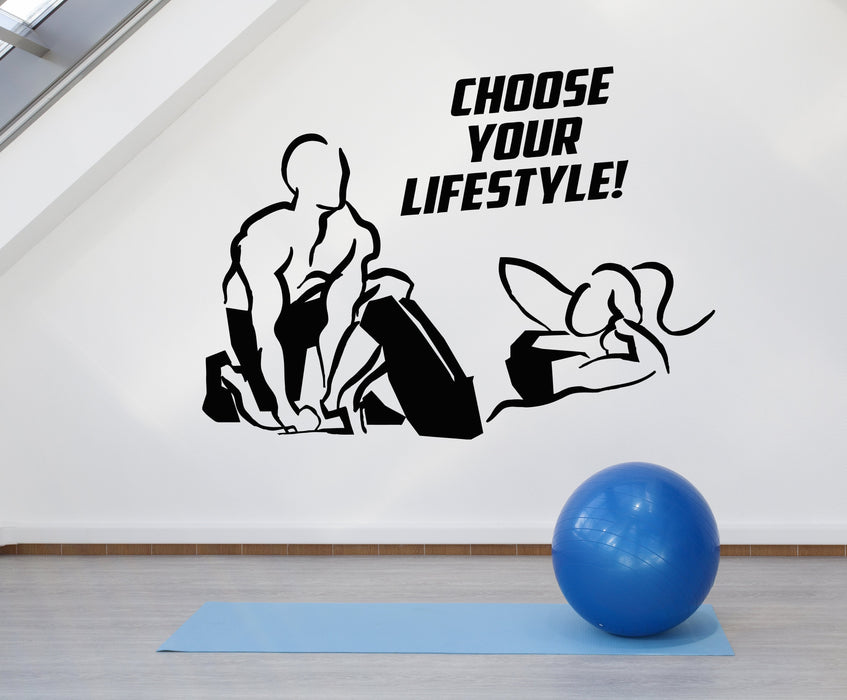 Vinyl Wall Decal Motivation Quote Fitness Gym Sport Beauty Health Stickers Unique Gift (1802ig)