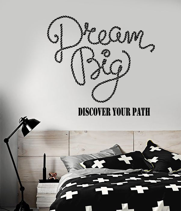 Vinyl Wall Decal Motivation Inspiring Quote Word Dream Big Stickers (2660ig)