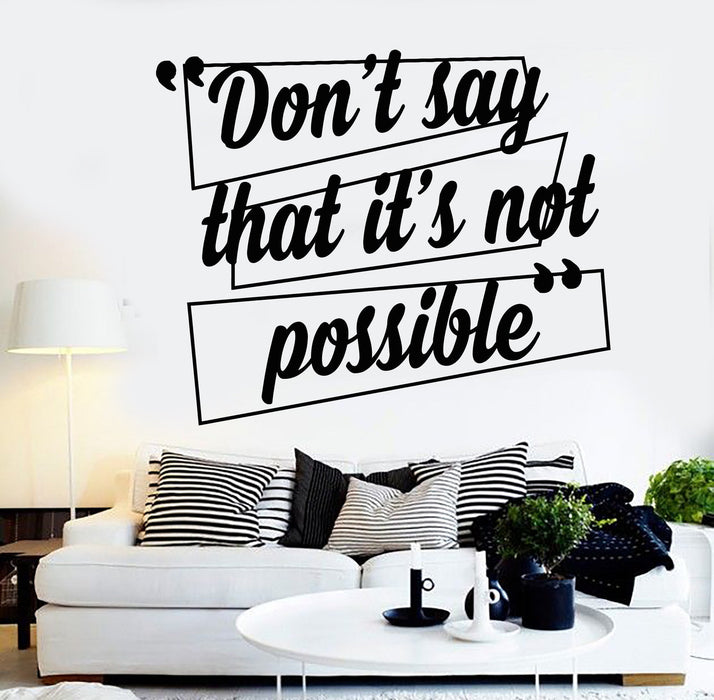 Vinyl Wall Decal Motivation Quote Inspired Office Decor Stickers Unique Gift (ig4502)