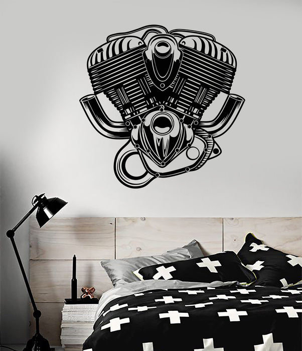 Виниловая наклейка на стену мотоцикл скорость двигателя автомобиля сервисные наклейки уникальный подарок (1533ig)