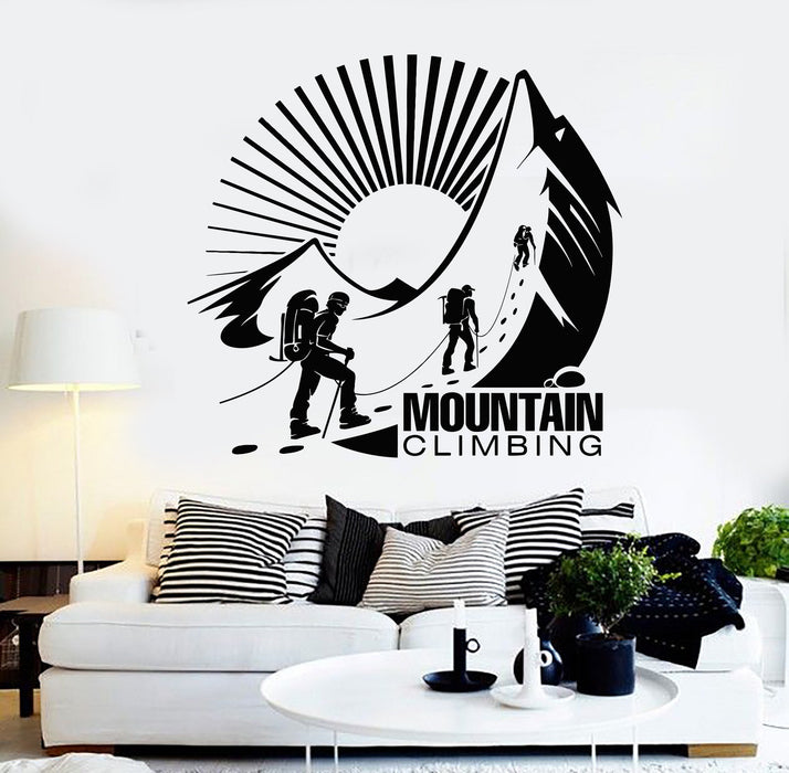 Виниловые наклейки на стену «Хобби альпинизма и экстремальных видов спорта» Уникальный подарок (ig4181)