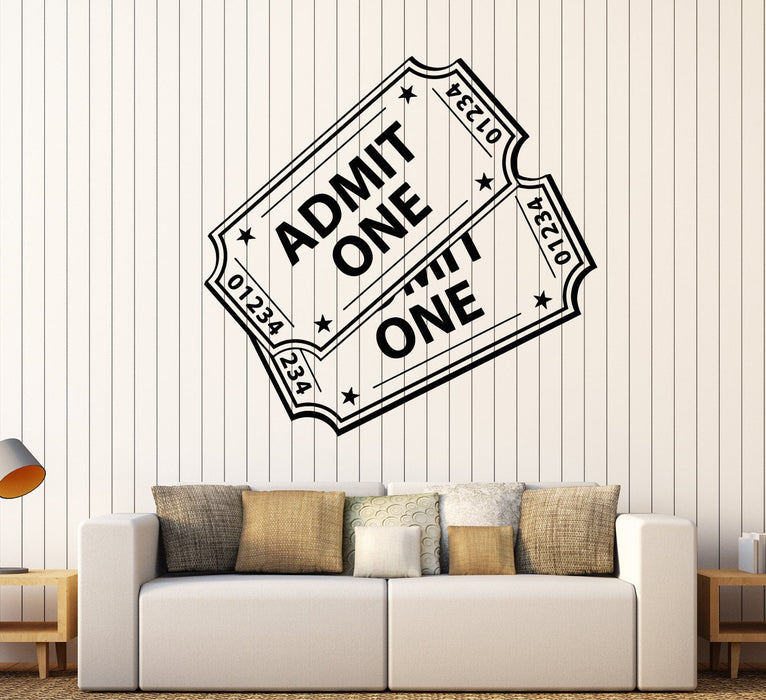 Vinyl Wall Decal Movie Tickets Cinema Theater Film Decor Stickers Unique Gift (1748ig)