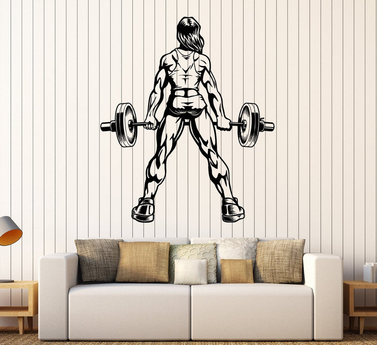 Vinyl Wall Decal Muscle Woman Gym Fitness Bodybuilding Sports Stickers Unique Gift (ig4569)