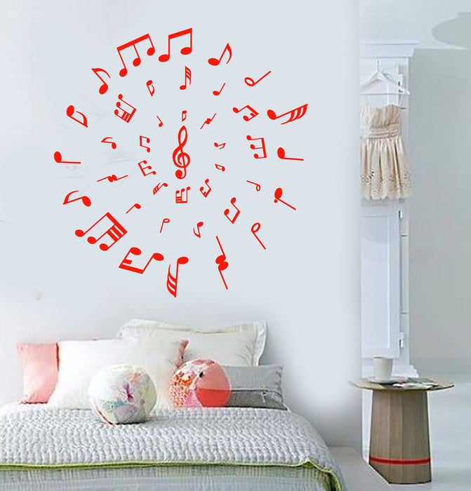 Vinyl Wall Decal Music Lover Notes Melody Style Musician Stickers Unique Gift (1647ig)