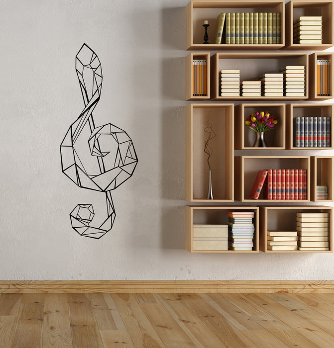 Vinyl Wall Decal Geometric Musical Note For Musician Stickers (4058ig)