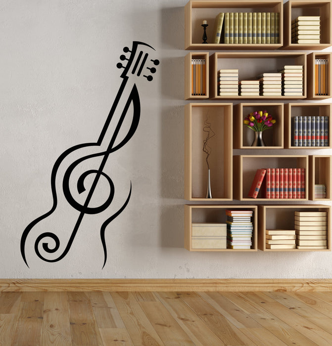 Vinyl Wall Decal Art Acoustic Guitar Musician Gift For Guitarist Stickers (3049ig)