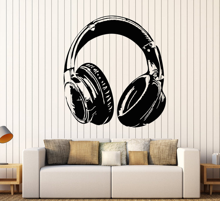 Vinyl Wall Decal Music Lover Musical Headphones Teenager Room Stickers Unique Gift (1959ig)