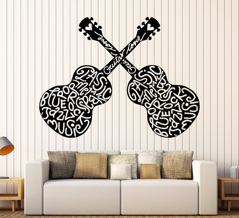 Vinyl Wall Decal Guitar Guitarist Musician Music Lover Stickers Unique Gift (1075ig)