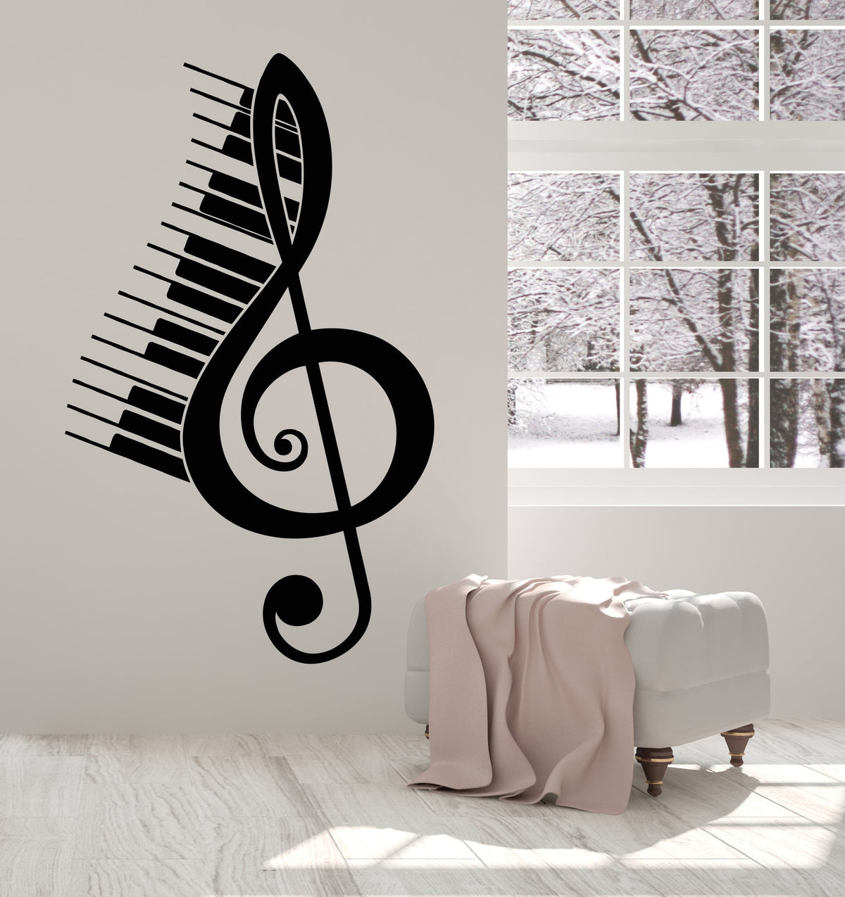 Vinyl Wall Decal Piano Keys Music Nota Pianoforte Stickers Unique Gift ...