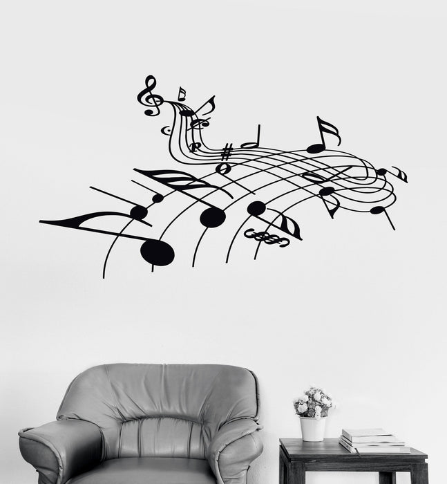 Vinyl Wall Decal Musical Notes Music Art Home Decoration Stickers Unique Gift (566ig)