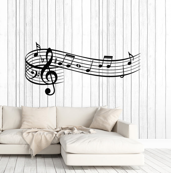 Vinyl Wall Decal Music Notes Store Gift For Musician Stickers (3446ig)